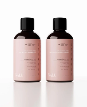 NALU Organic Color Vibrance Protection Shampoo & Conditioner Set – Lock in Moisture, Boost Shine & Preserve Color for Radiant Hair. 8 Fl Oz Each.