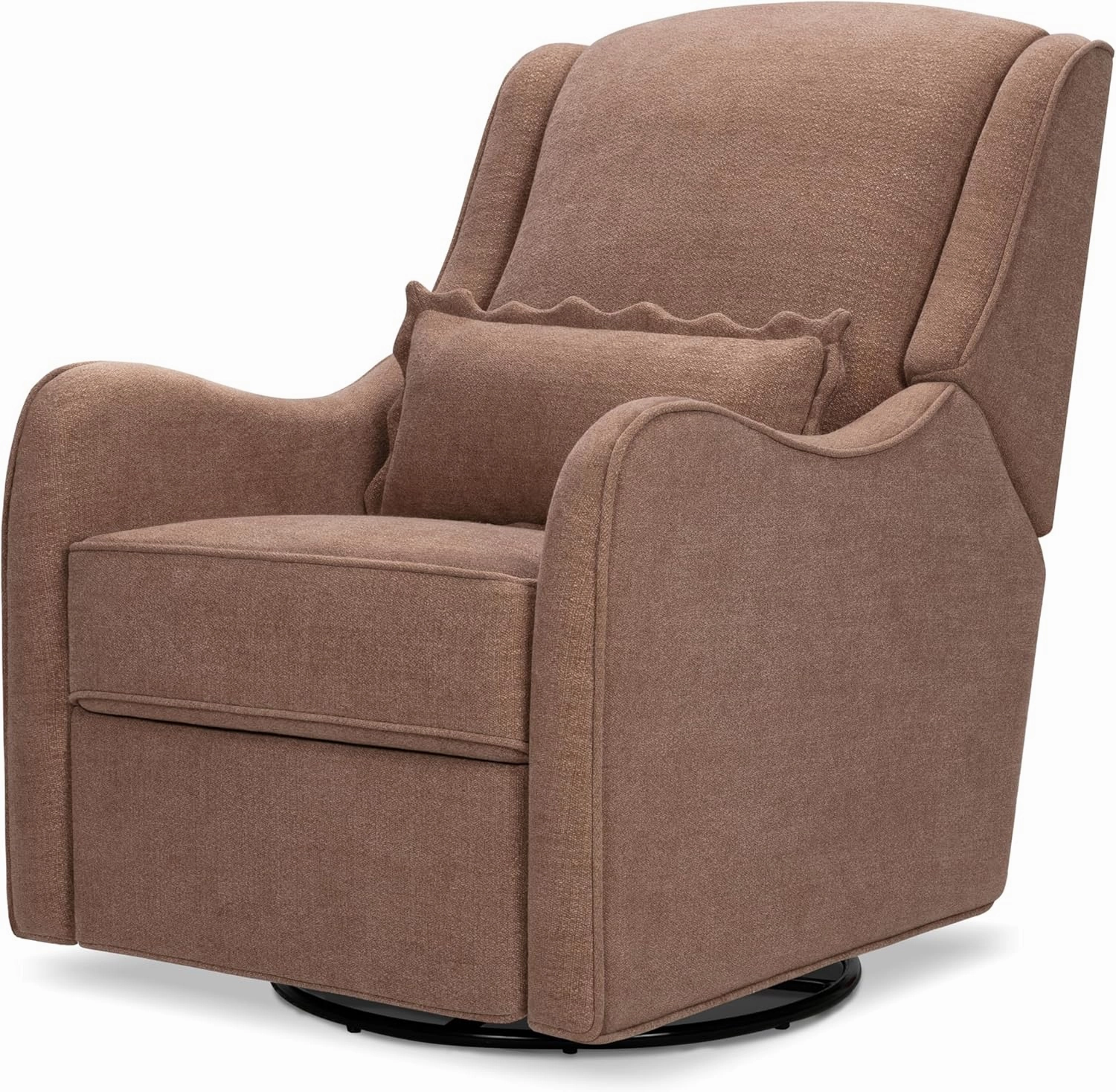 Namesake Devon Recliner and Swivel Glider in Performance Dusty Rose Eco-Basketweave, GREENGUARD Gold and CertiPUR-US® Certified