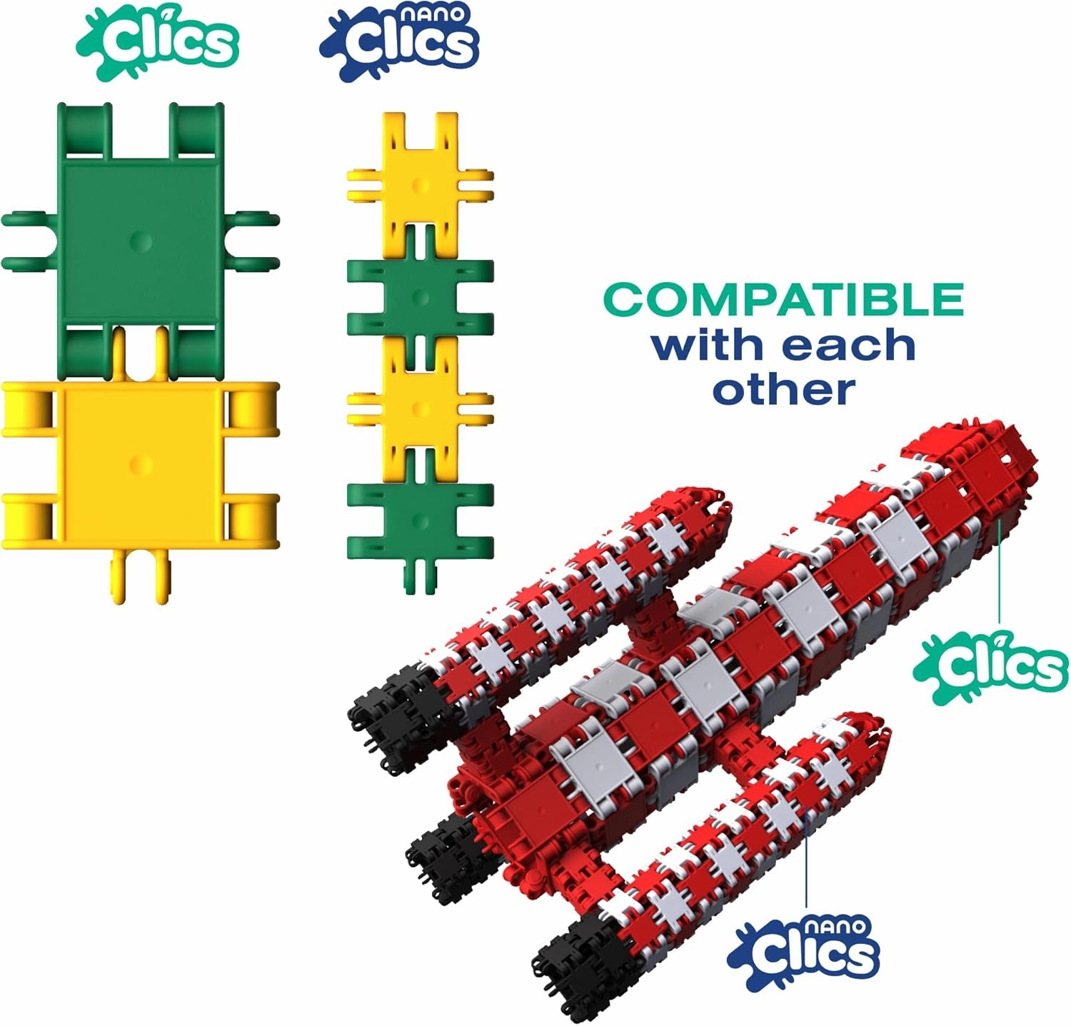 Nano Clics Creative Builders 250, Construction Toys for Children Ages 8 and up, Creative Educational Toys in a 250 Piece Set, Building Blocks for Girls and Boys, Durable Toys