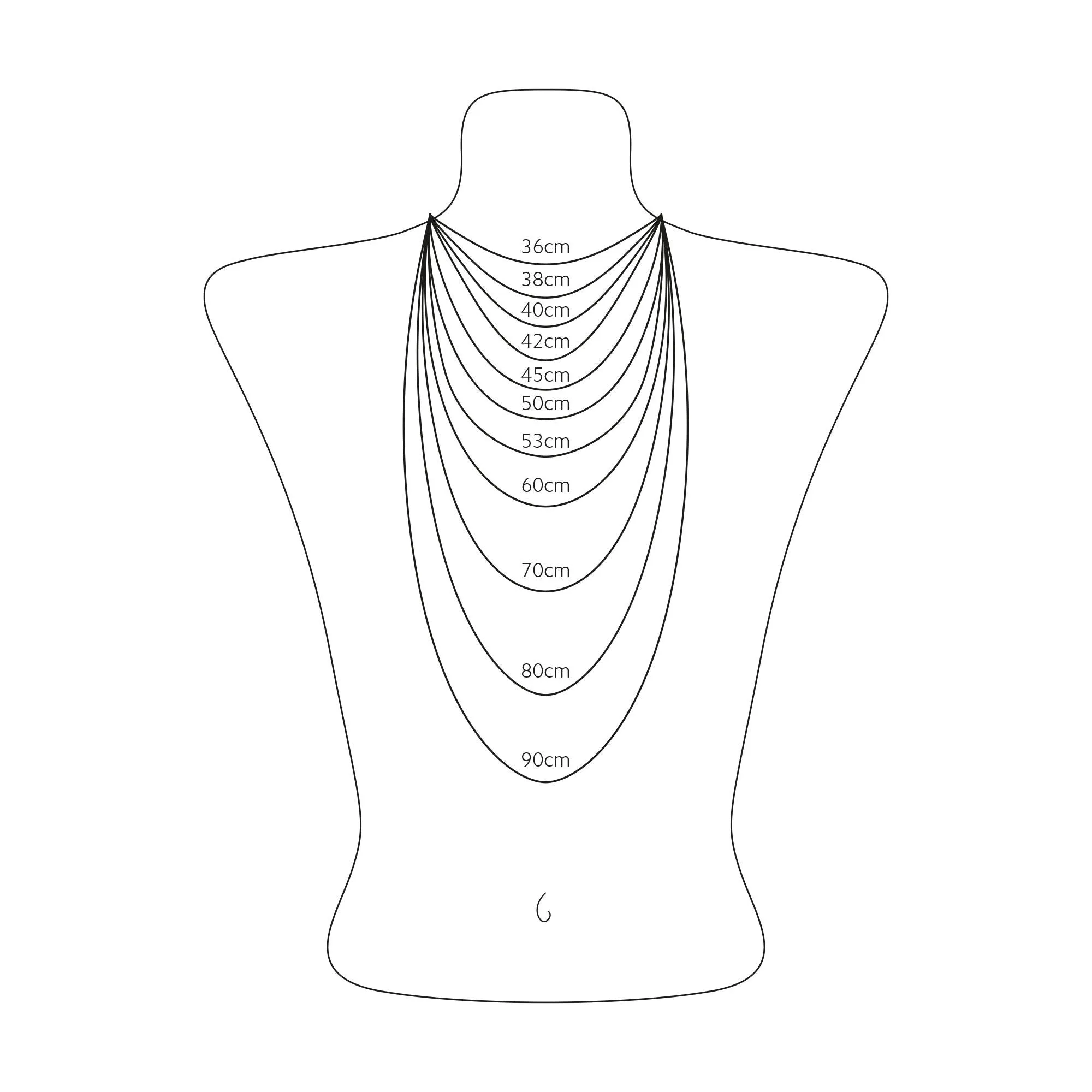 Necklace with letter pendant C and white zirconia - gold