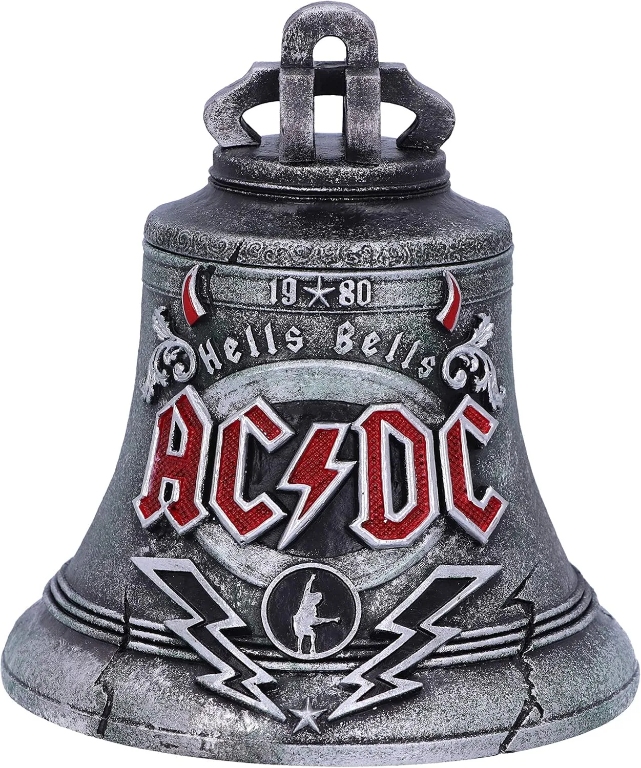Nemesis Now ACDC Hells Bells Storage Box, Secret Compartment, Money Holder, Officially Licensed Collectible Merchandise and Gift for Rock Band Fans 13cm