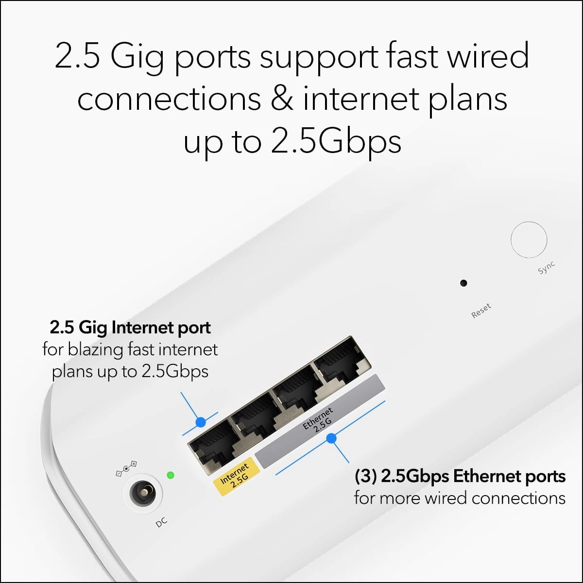 NETGEAR Orbi 770 Series Tri-Band WiFi 7 Mesh Network System (RBE773) - Router   2 Satellite Extenders, Security Features, Up to 11Gbps, Covers up to 8,000 sq. ft., 100 Devices, 2.5 Gig Internet Port