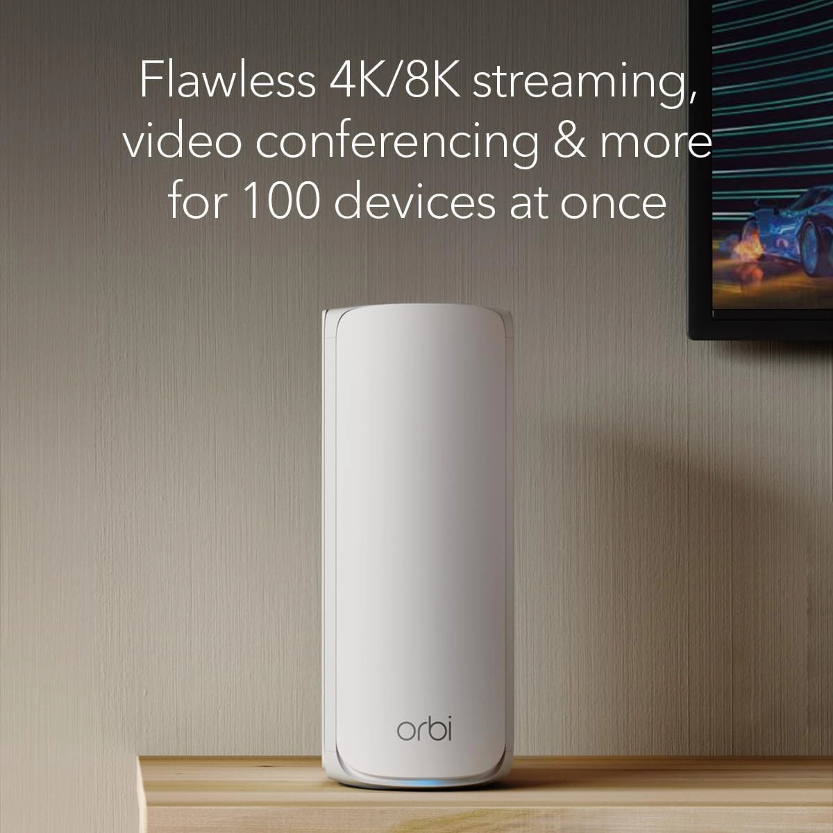 NETGEAR Orbi 770 Series Tri-Band WiFi 7 Mesh Network System (RBE773) - Router   2 Satellite Extenders, Security Features, Up to 11Gbps, Covers up to 8,000 sq. ft., 100 Devices, 2.5 Gig Internet Port