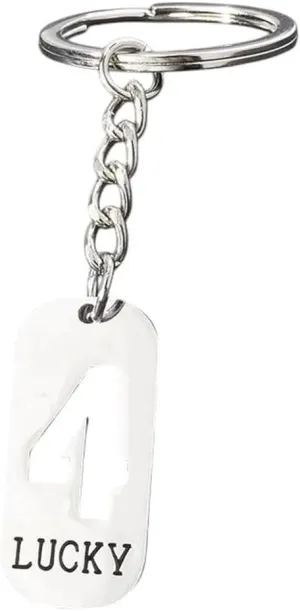 New 2026 Arrive Unisex Lucky 0-9 Number Keychain Silver Color Stainless Steel Key Ring For Couple Gift Car Handbag Decoration Handmade Jewelry Fashion Trendy Accessories Creative Women And Men