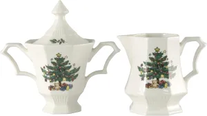 Nikko Christmastime Covered Sugar and Creamer