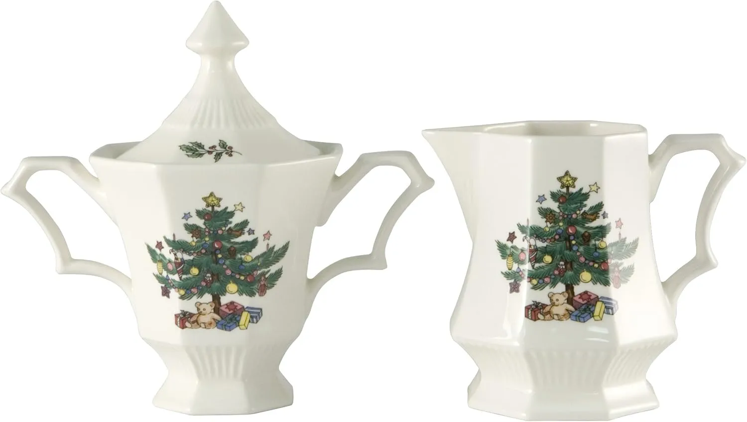 Nikko Christmastime Covered Sugar and Creamer
