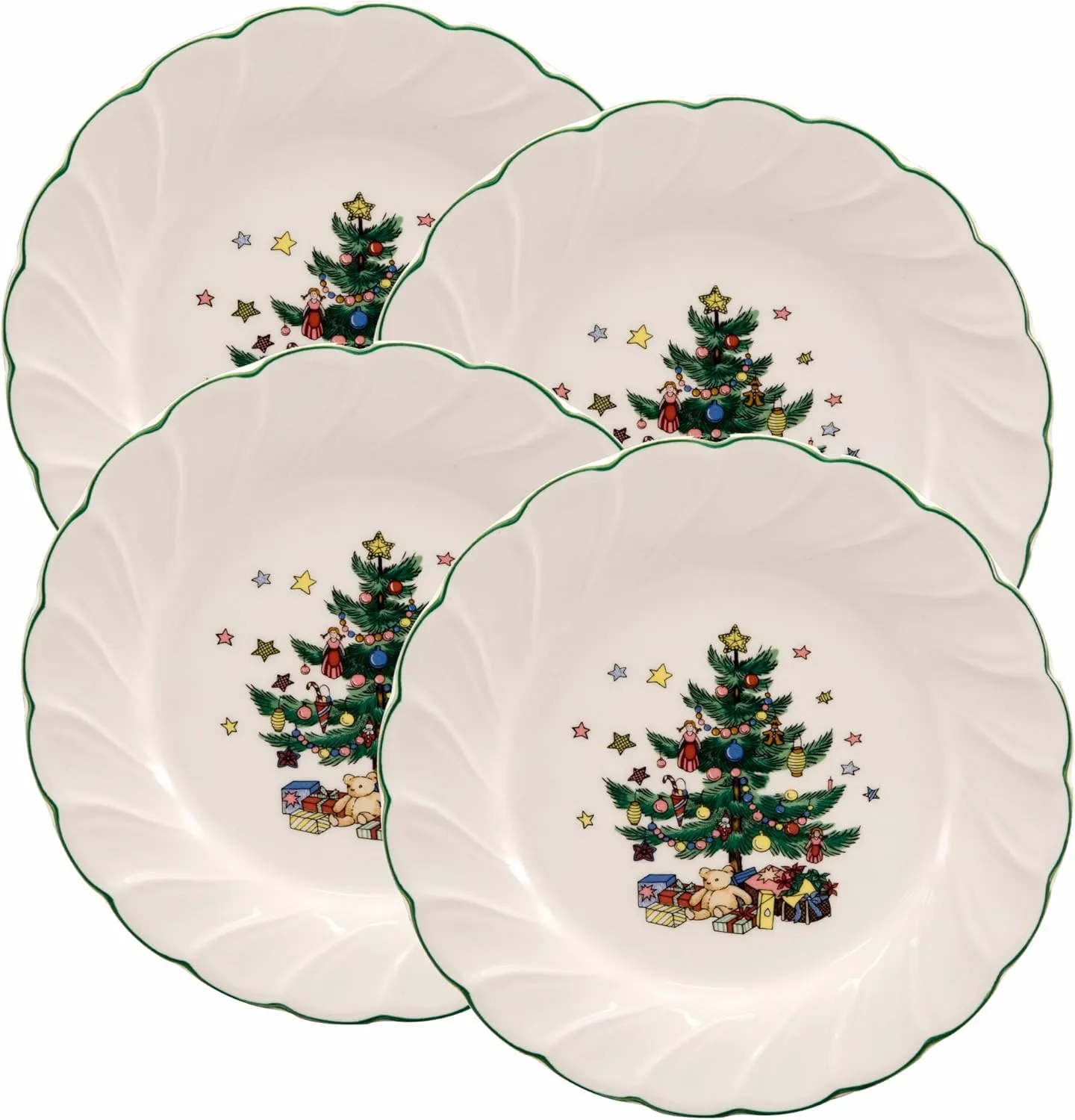 Nikko Happy Holidays 8-Inch Salad Plate, Set of 4