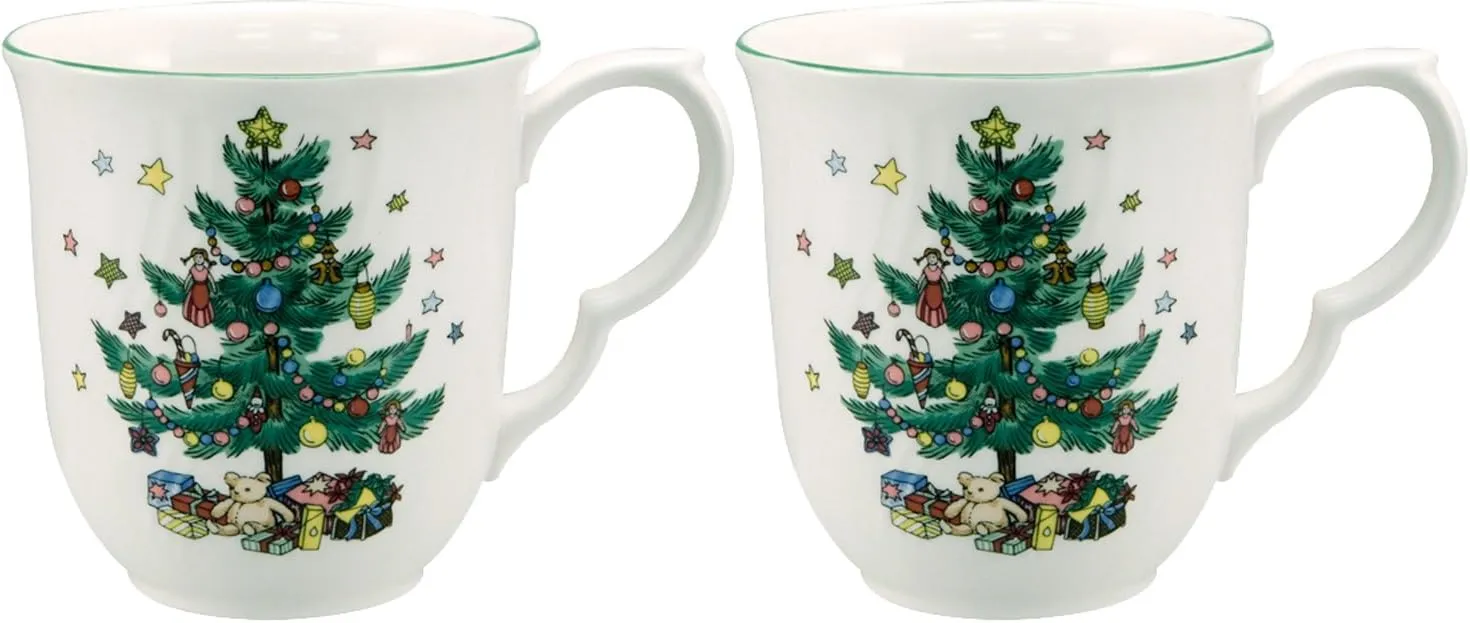 Nikko Happy Holidays Coffee Mug, 10-Ounce, Set of 2