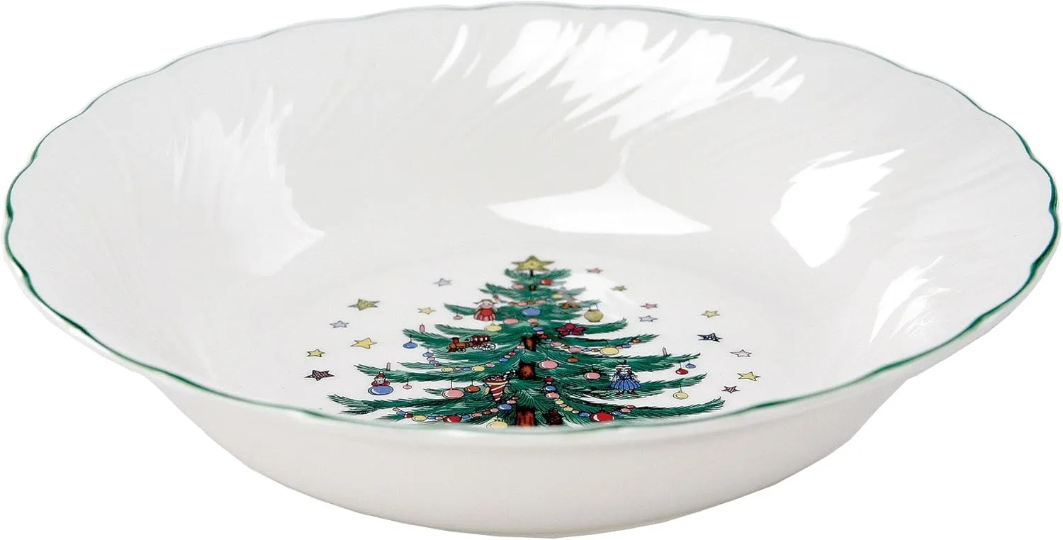 Nikko Happy Holidays Round Vegetable Bowl, 9-1/2-Inch