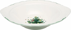 Nikko Happy Holidays Fluted Edge Round Vegetable Dish, 10-Inch