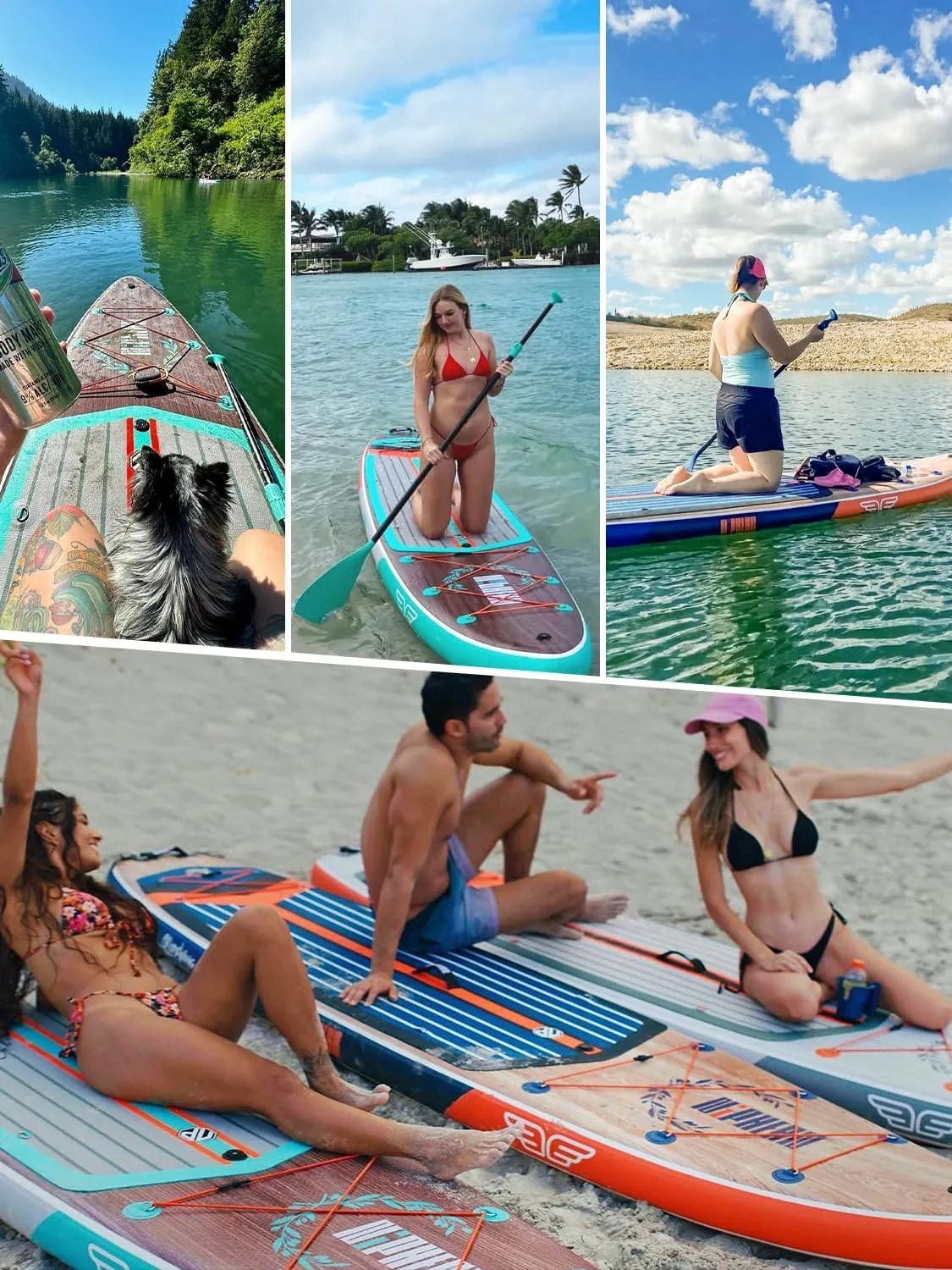 Niphean (Extra Large) Inflatable Paddle Board, SUP for 2 1 People/Family, Stand Up Paddle Board with (Beginner Friendly) StabilTrac Fin, Waterproof Phone Pouch, Paddle Boards for Adults, Gift Ideas
