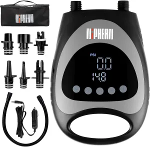 Niphean Paddle Board Pump - 20 PSI High Pressure SUP Pump with Auto-Off & Car Connector, Inflator for Paddle Board, Kayak, Boat