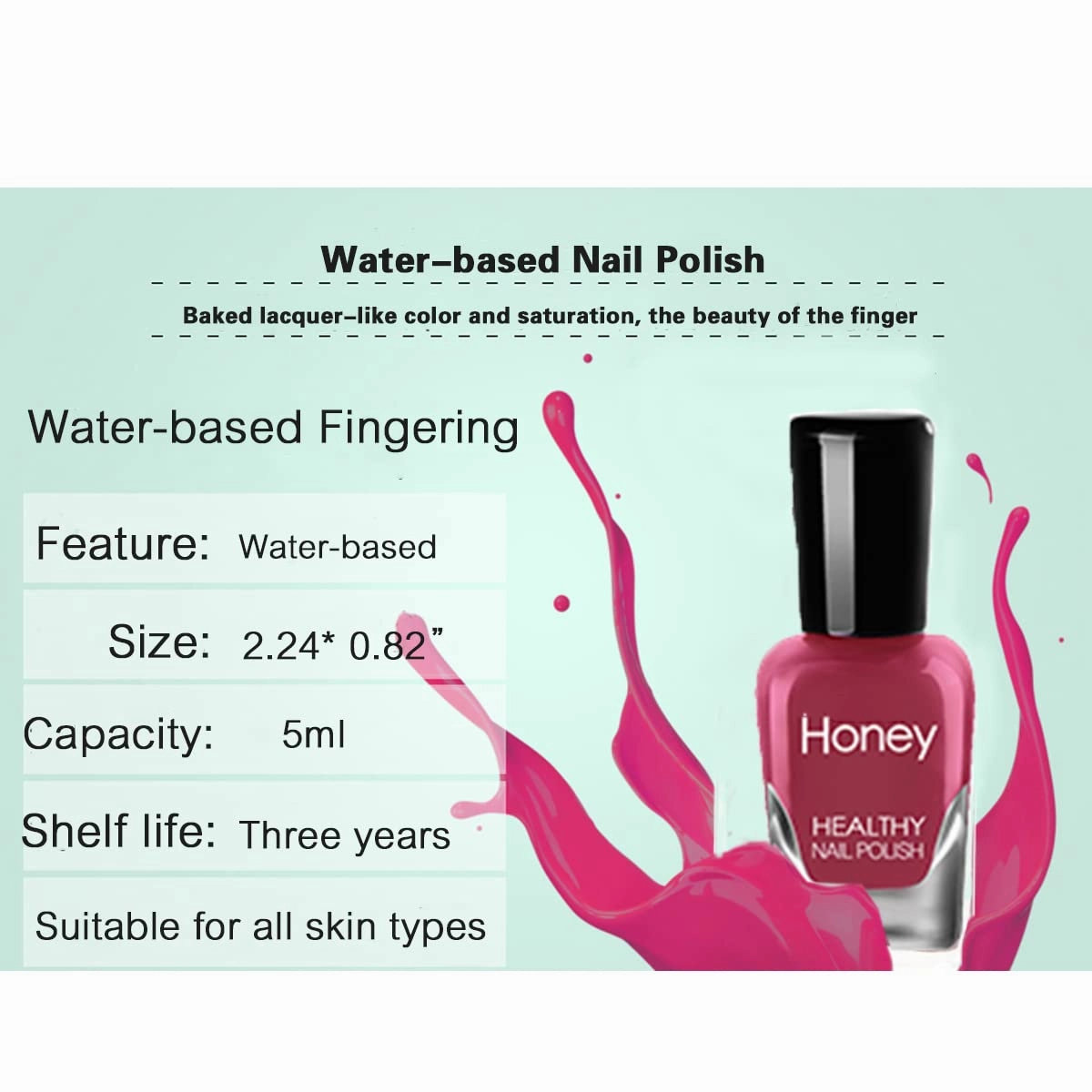 Non Toxic Nail Polish Set, Easy Peel Off and Fast Dry NailPolish Set for Pack, Eco Friendly & Organic Water Based Nail Polish for Women,Teens (18 Bottles)