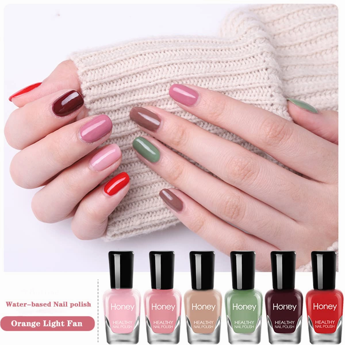 Non Toxic Nail Polish Set, Easy Peel Off and Fast Dry NailPolish Set for Pack, Eco Friendly & Organic Water Based Nail Polish for Women,Teens (18 Bottles)