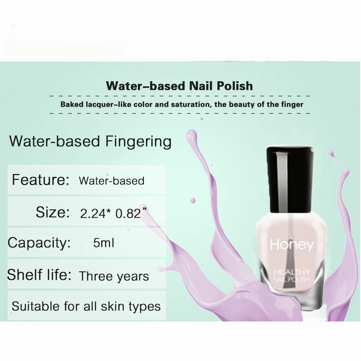 Non Toxic Nail Polish Set, Easy Peel Off and Fast Dry NailPolish Set for Pack, Eco Friendly & Organic Water Based Nail Polish for Women,Teens (18 Bottles)