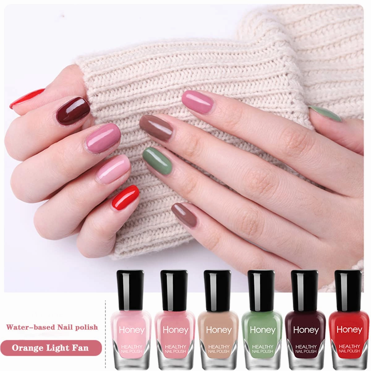 Non Toxic Nail Polish Set, Easy Peel Off and Fast Dry NailPolish Set for Pack, Eco Friendly & Organic Water Based Nail Polish for Women,Teens (18 Bottles)