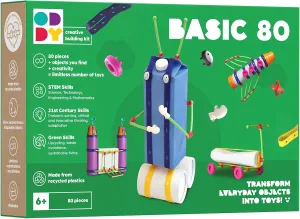 Oddy Basic 80 Creative Play Kit - Eco-Friendly STEM Toy Building Set for Kids 6 