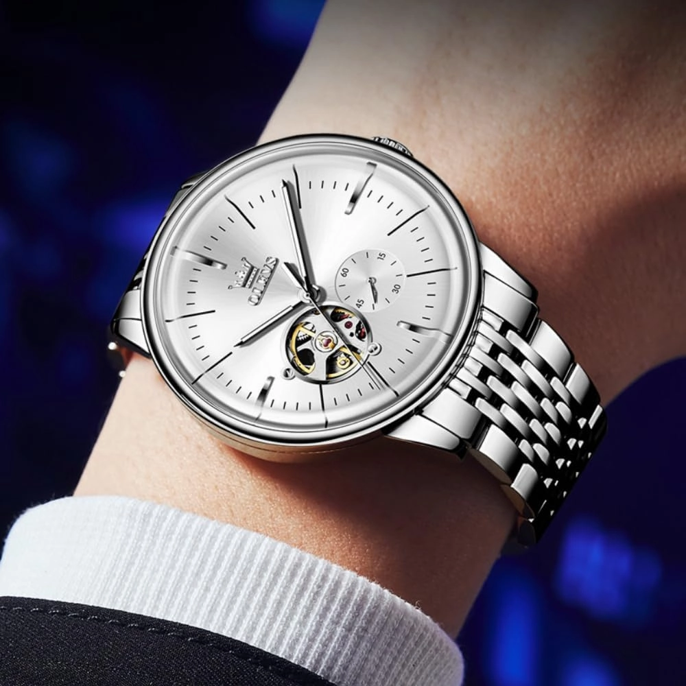 Original Mechanical Wristwatch for Men Top Luxury Hollow Out Automatic Men's Watches Chronograph Waterproof Man Watch