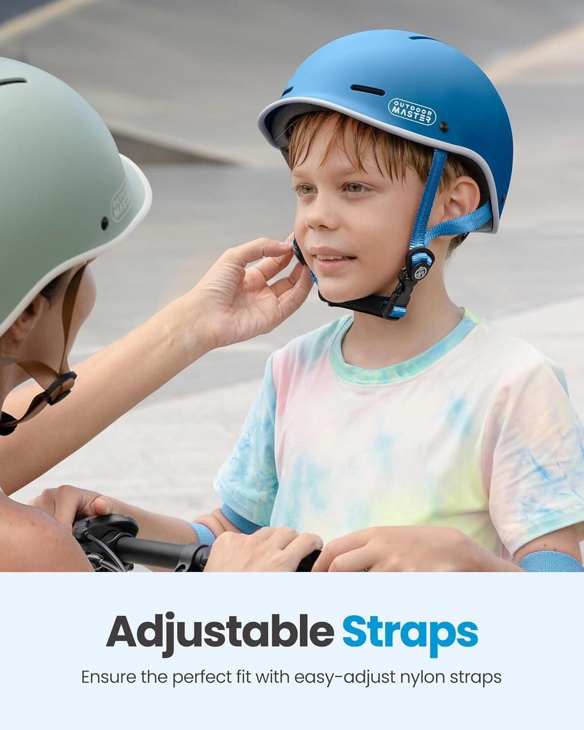 OutdoorMaster Toddler Helmet, Toddler Bike Helmet, Bike Helmet for Youth Boys & Girls, Kids Helmet with Visor, Dial Fit Adjustment Ventilation Multi-Sport Helmet for Bicycle Skate Scooter Longboard