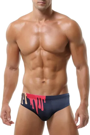 Panegy Mens Basic Classic Swim Briefs Padded Bikini Swimwear Triangle Swimsuit Bikini Bottoms Low Rise S-XXL