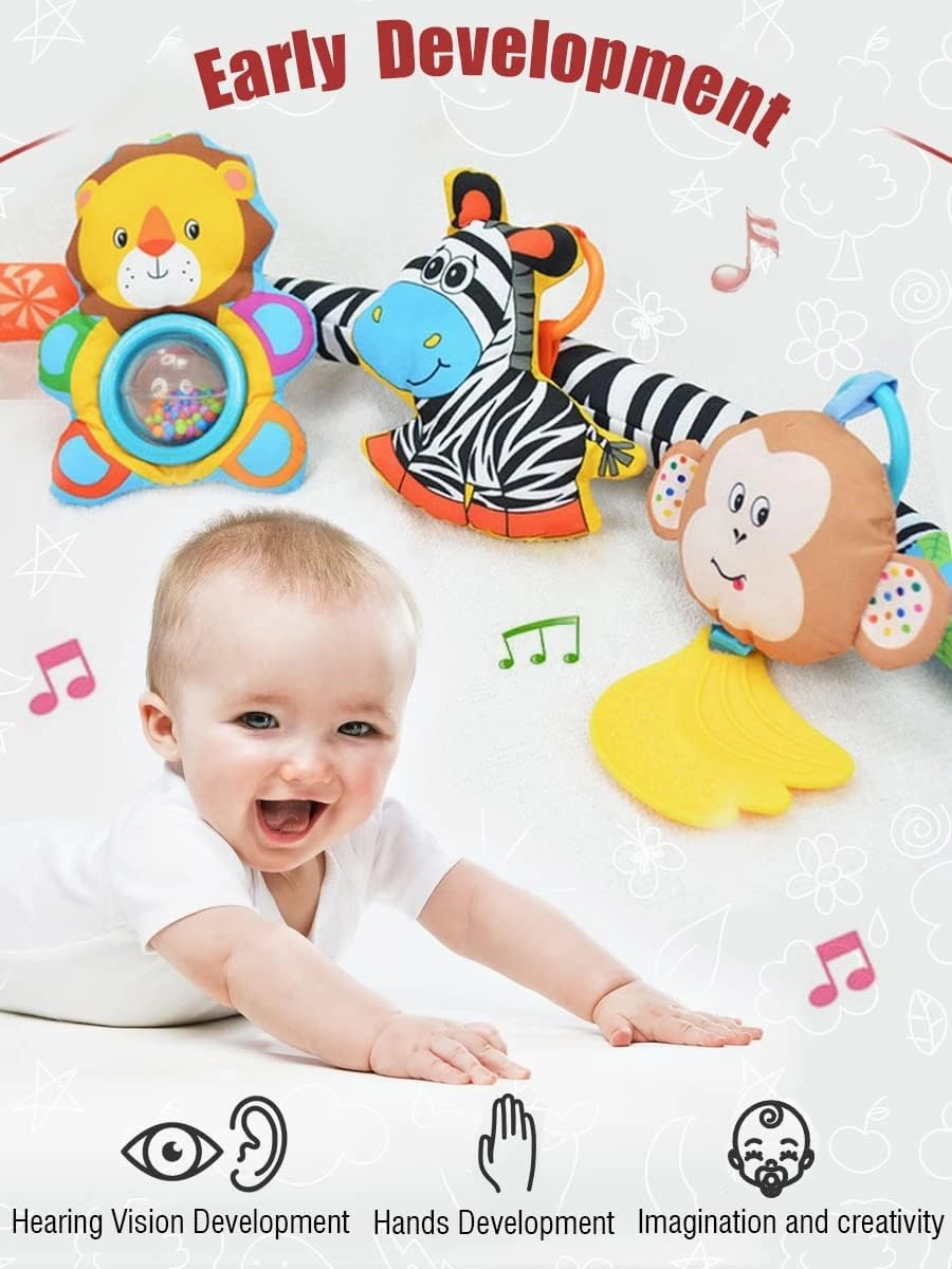 Pau1Hami1ton Baby Stroller Arch, Car Seat, Bouncer Toy Bar/Mobile - Adjustable Baby Hanging Toys Fit for Crib, Stroller, Car Seat, Gifts - Zebra