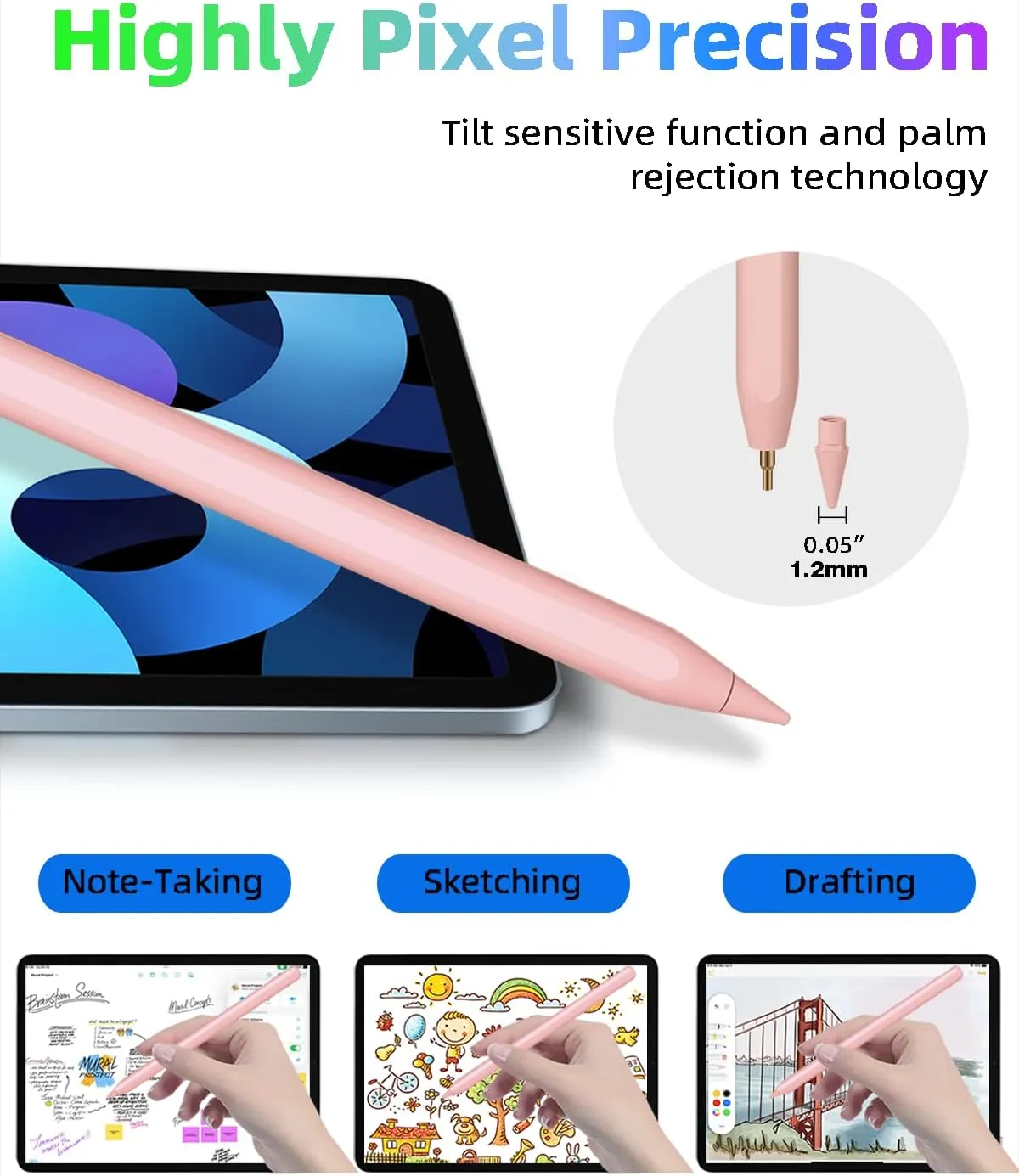 Pencil 2nd Generation with Magnetic Wireless Charging, Same as Pencil 2nd Generation