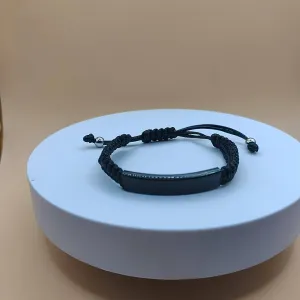 Personalized Woven Bracelet with Engraved Names - Spanish & Portuguese