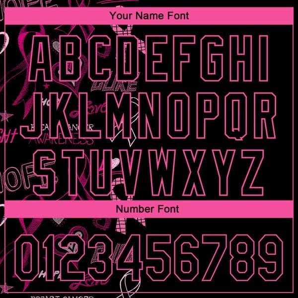 Personalized Name,Custom Jersey, Polo Sport, Black Pink 3D Pink Ribbon Breast Cancer Awareness Month
