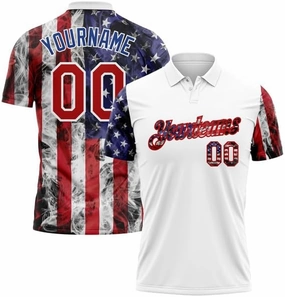 Personalized Name,Custom Jersey, Polo Sport, Pink White 3D Pattern Design Tropical Palm Leaves Performance