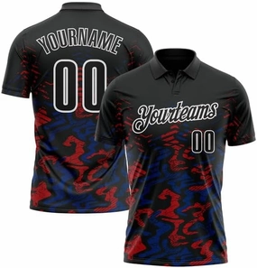 Personalized Name, Short Sleeve Shirt, Black Kelly Green-Red 3D Bowling Abstract Grunge Art Performance