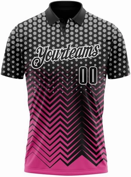 Personalized Name, Short Sleeve Shirt, Black Kelly Green-Red 3D Bowling Abstract Grunge Art Performance
