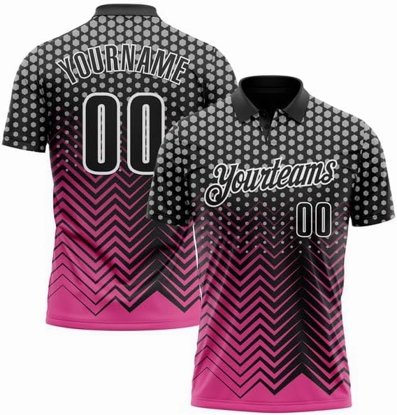 Personalized Name, Short Sleeve Shirt, Black Kelly Green-Red 3D Bowling Abstract Grunge Art Performance