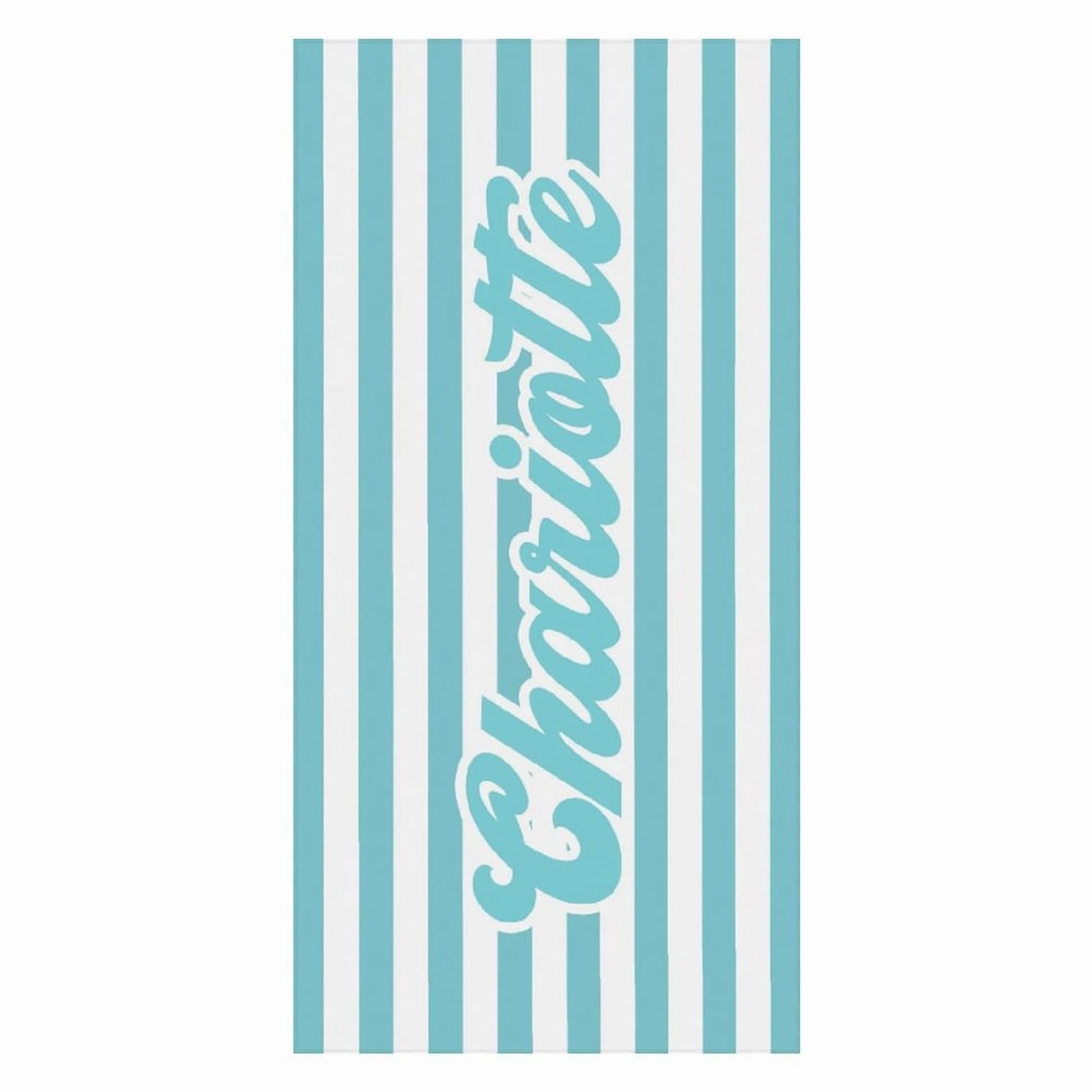 Personalized Teal And White Striped Beach Towels for Adults Men Gift Custom Teal And White Pool Towel Designer Sand Free Names Swimming Towel for Teen Summer Gifts