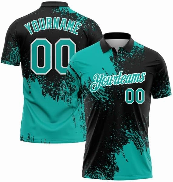 Personalized Team Name, Custom Jersey, Gold Black-White 3D Pattern Design Abstract Brush Stroke