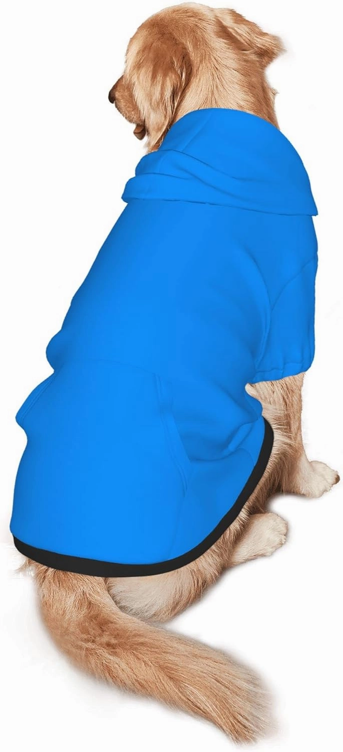 Pet Dog & Cat Hoodie, Basic Pet Clothes Hoodie Sweater with Hat, Color Blue Pet Hoodie, Multi-Color Soft and Warm Cute Casual Hoodie Sweatshirt for Medium Large Dogs, XXL