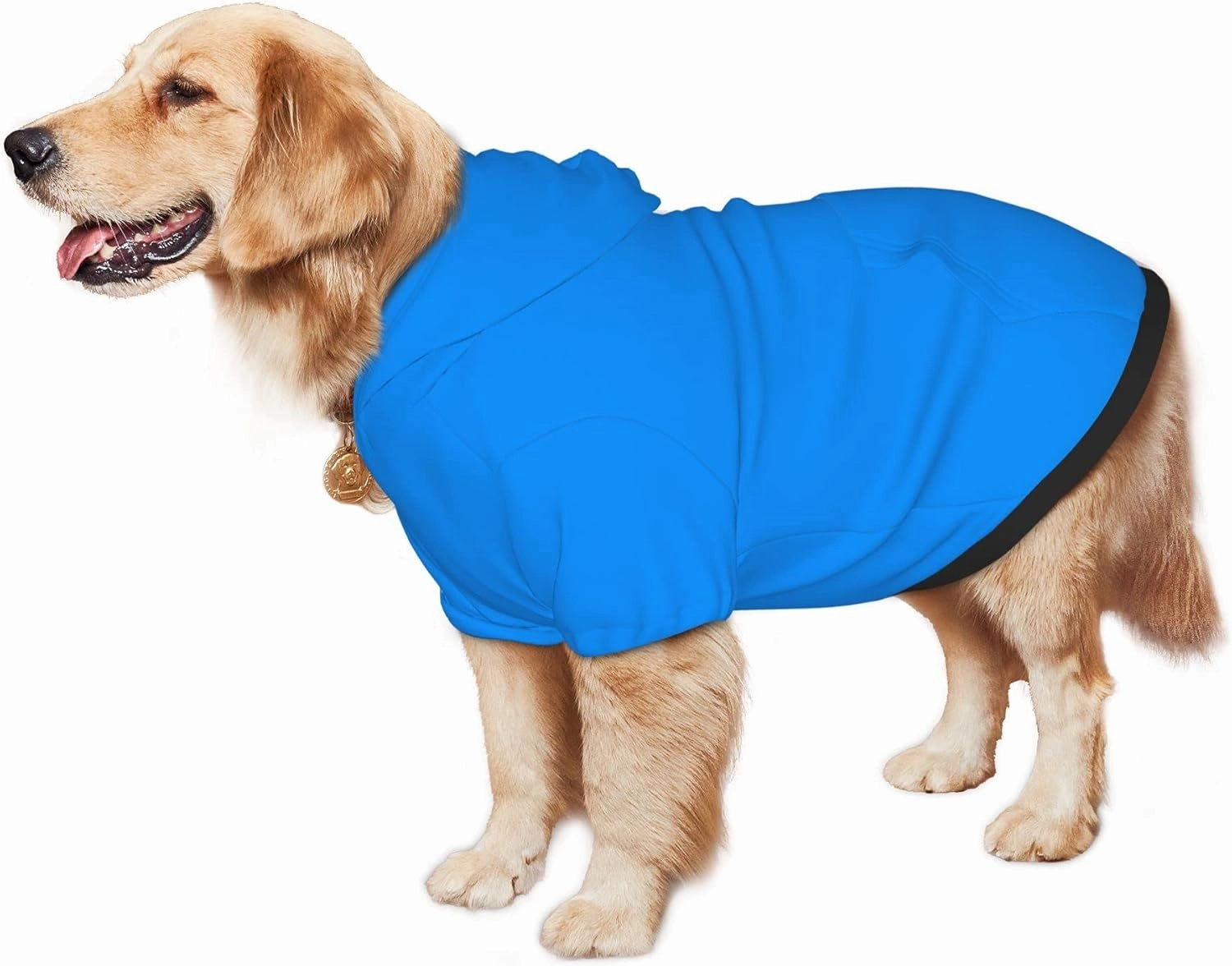 Pet Dog & Cat Hoodie, Basic Pet Clothes Hoodie Sweater with Hat, Color Blue Pet Hoodie, Multi-Color Soft and Warm Cute Casual Hoodie Sweatshirt for Medium Large Dogs, XXL