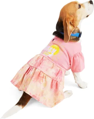 Petco Brand - YOULY Vacay Tiedye Dog Dress, Medium, Pink