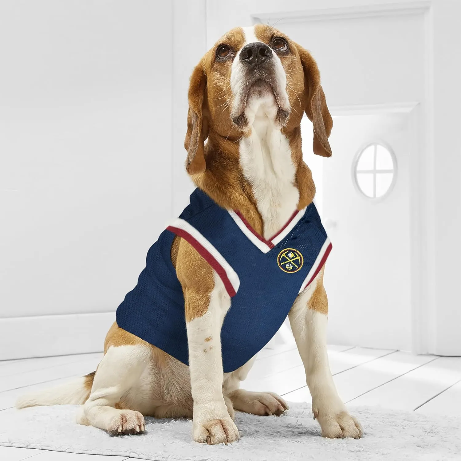 Pets First NBA Denver Nuggets Dog Jersey, Large - Tank Top Basketball Pet Jersey
