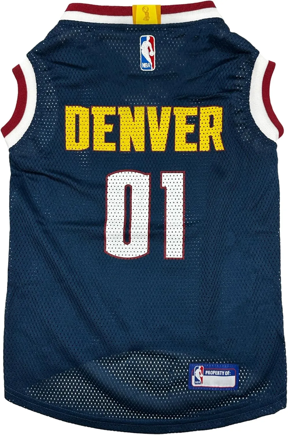 Pets First NBA Denver Nuggets Dog Jersey, Large - Tank Top Basketball Pet Jersey