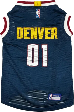 Pets First NBA Denver Nuggets Dog Jersey, Large - Tank Top Basketball Pet Jersey