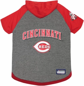 Pets First MLB Hoodie for Dogs & Cats - Cincinnati Reds Dog Hooded T-Shirt, X-Small. - MLB Team Color Hoody (RED-4044-XS)