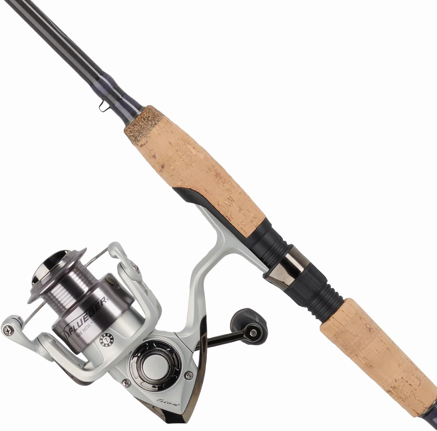 Pflueger Trion Spinning Rod and Reel Combo, 2-Piece Graphite Rod, Size Front Drag Reel, Right/Left Handle Position, Lightweight and Corrosion-Resistant, Aluminum Spool, Front Drag System