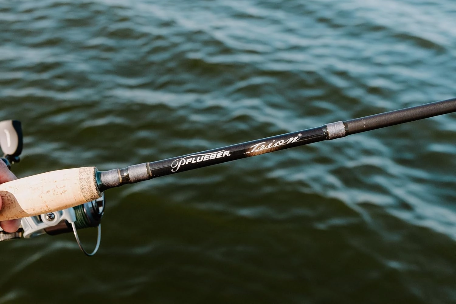 Pflueger Trion Spinning Rod and Reel Combo, 2-Piece Graphite Rod, Size Front Drag Reel, Right/Left Handle Position, Lightweight and Corrosion-Resistant, Aluminum Spool, Front Drag System