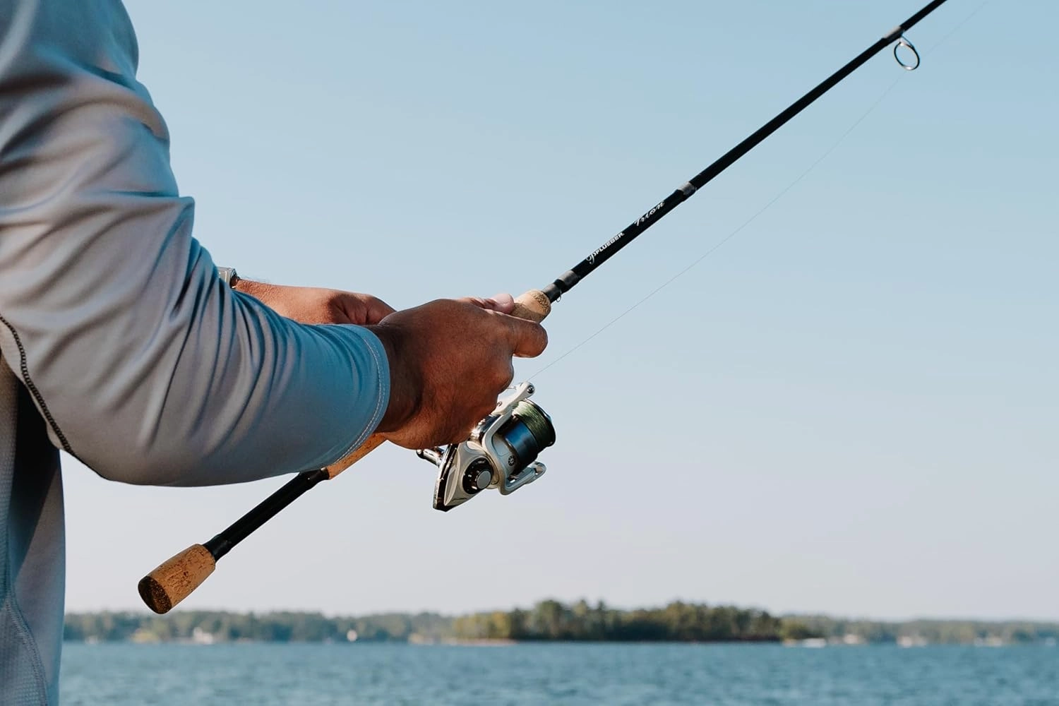 Pflueger Trion Spinning Rod and Reel Combo, 2-Piece Graphite Rod, Size Front Drag Reel, Right/Left Handle Position, Lightweight and Corrosion-Resistant, Aluminum Spool, Front Drag System