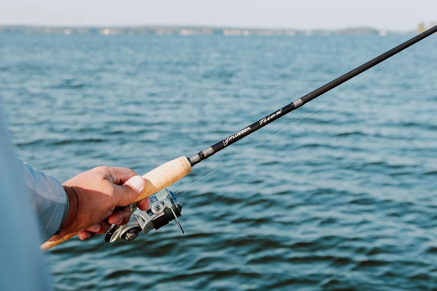 Pflueger Trion Spinning Rod and Reel Combo, 2-Piece Graphite Rod, Size Front Drag Reel, Right/Left Handle Position, Lightweight and Corrosion-Resistant, Aluminum Spool, Front Drag System
