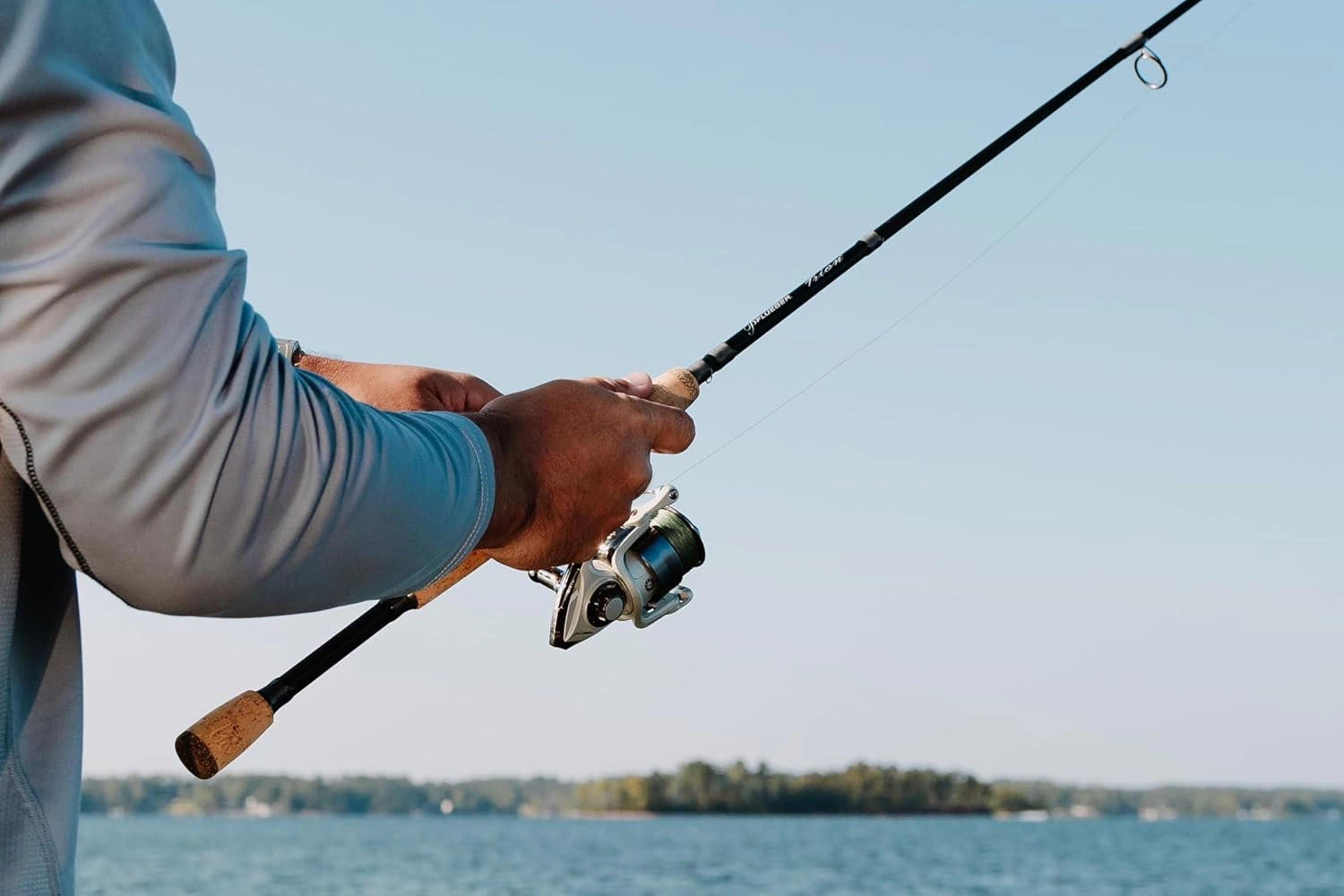 Pflueger Trion Spinning Rod and Reel Combo, 2-Piece Graphite Rod, Size Front Drag Reel, Right/Left Handle Position, Lightweight and Corrosion-Resistant, Aluminum Spool, Front Drag System