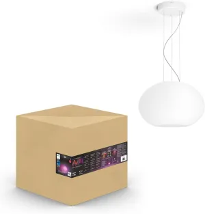 Philips Hue Flourish Ceiling Pendant Light, White - White and Color Ambiance Color-Changing Smart LED Light - 1 Pack - Control with Hue App - Works with Alexa, Google Assistant, and Apple Homekit