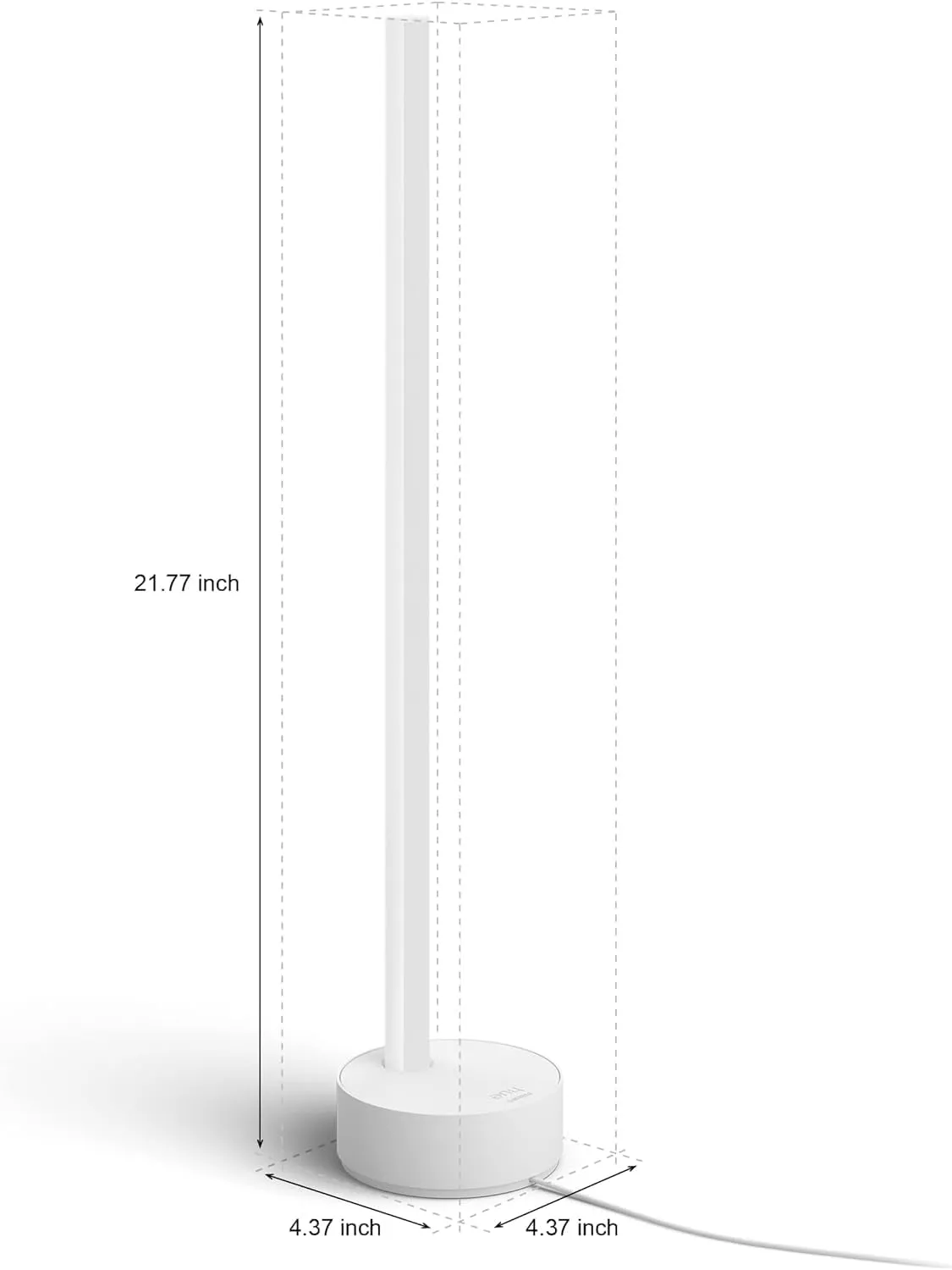 Philips Hue Gradient Signe Table Lamp, Compatible with Alexa, Apple Homekit and Google Assistant, Bluetooth Compatible, Flowing Multicolor Effect, White