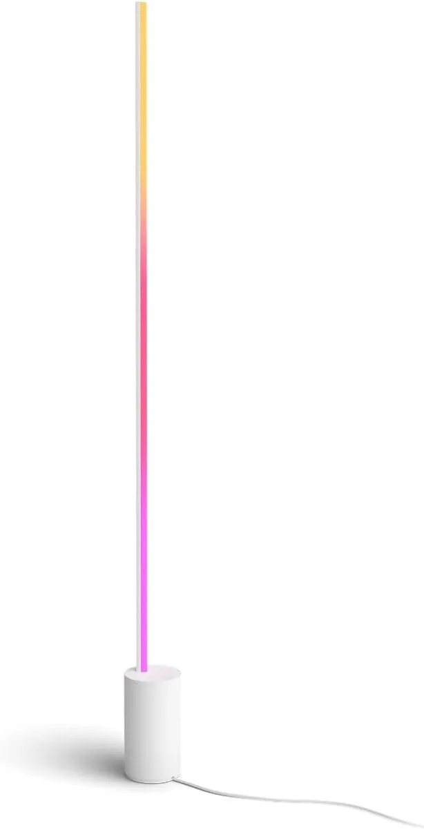 Philips Hue Gradient Signe Table Lamp, Compatible with Alexa, Apple Homekit and Google Assistant, Bluetooth Compatible, Flowing Multicolor Effect, White