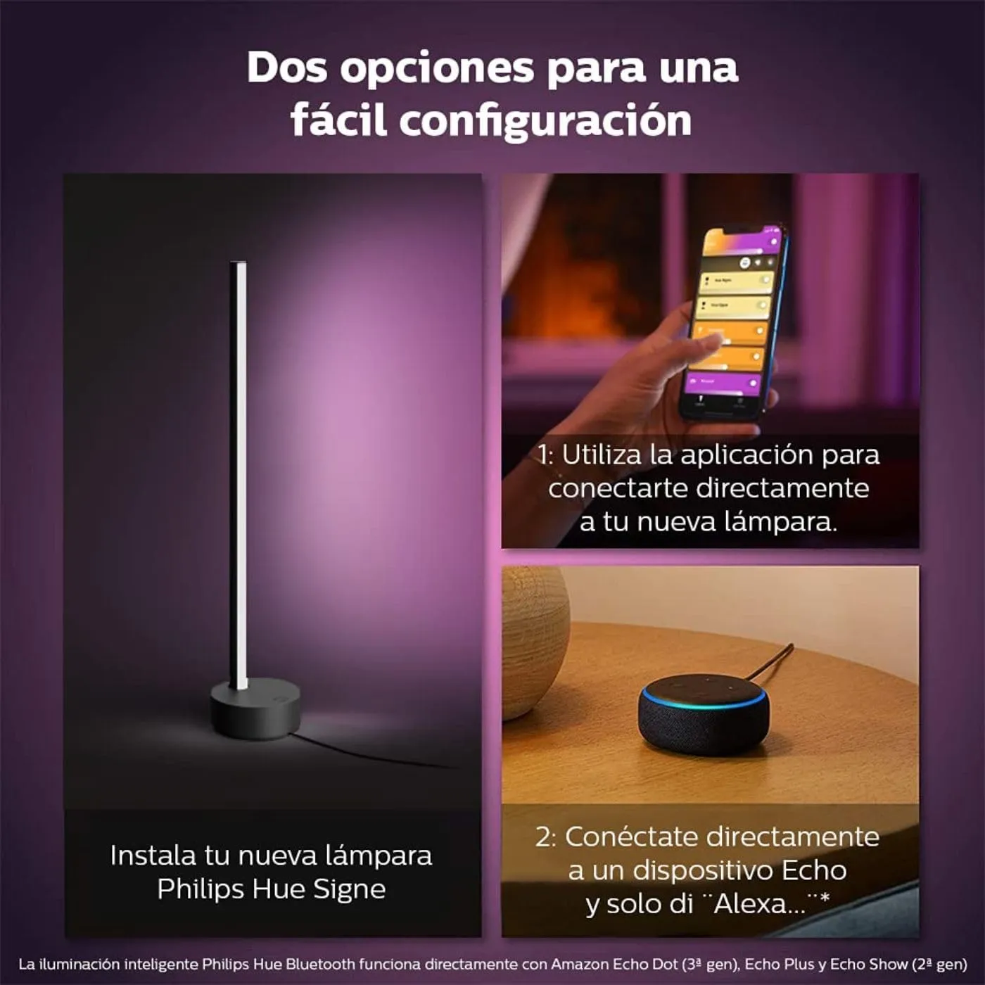 Philips Hue Gradient Signe Table Lamp, Compatible with Alexa, Apple Homekit and Google Assistant, Bluetooth Compatible, Flowing Multicolor Effect, White